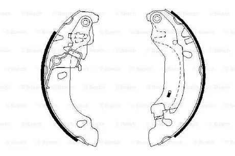 Гальмівна колодка FIAT PANDA 1.1-1.4 09.03- BOSCH 0986487669