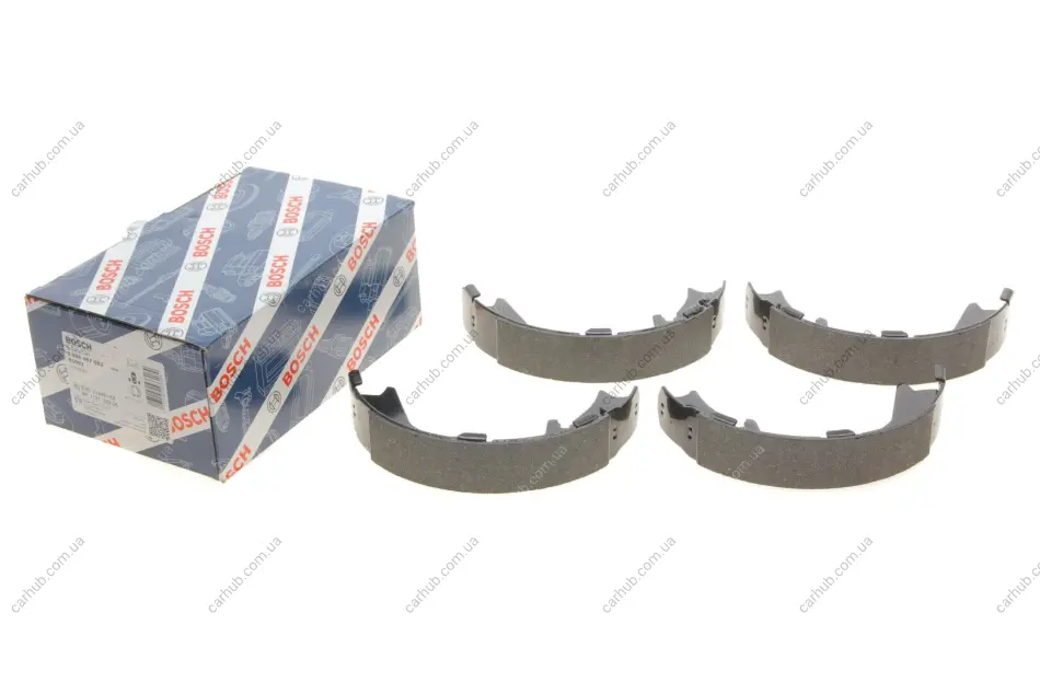 Гальмівна колодка MITSUBISHI GALANT VII, LANCER CARGO, LANCER VI, LANCER VII, OUTLANDER I, SPACE 1.3-2.5 11.92-12.13 BOSCH 0 986 487 683 (фото 1)