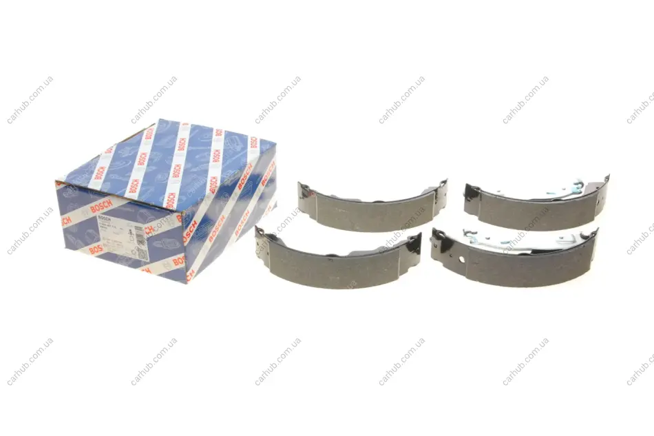 Колодки гальмівні (задні) Peugeot 207/Citroen C3 06- (барабанні) (228.6x42) BOSCH 0 986 487 721 (фото 1)