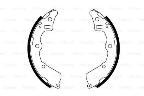 Гальмівна колодка KIA PICANTO I 1.0-1.1LPG 04.04-09.11 BOSCH 0 986 487 757