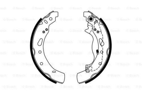 Колодки гальмівні (задні) Ford Fiesta 08- (барабанні) (200x32) BOSCH 0 986 487 767