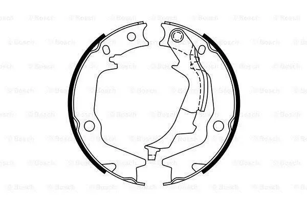 Гальмівна колодка HYUNDAI GETZ, SONATA IV KIA MAGENTIS I 1.4-2.7 03.98-12.10 BOSCH 0 986 487 768 (фото 1)