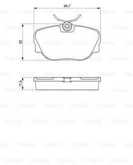 Колодки гальмівні (передні) BMW 3 (E30) 82-94/Z1 88-91 BOSCH 0 986 491 730