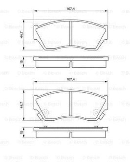 Тормозные колодки, дисковые BOSCH 0986493340