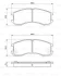 Комплект гальмівних колодок передн, FORD USA PROBE I MAZDA 626 III 1.6-2.2 06.87-09.97 BOSCH 0 986 493 790 (фото 8)