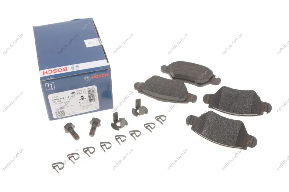 Комплект гальмівних колодок задн, OPEL ASTRA G, ASTRA G CLASSIC, ZAFIRA A 1.2-2.2D 02.98-12.09 BOSCH 0 986 494 014 (фото 1)