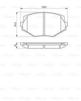 Колодки гальмівні (передні) Mazda MX-5 1.6/1.8 98-05 0 986 494 080 BOSCH 0986494080