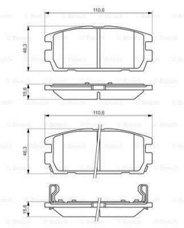 Гальмівні колодки, дискові BOSCH 0986494137