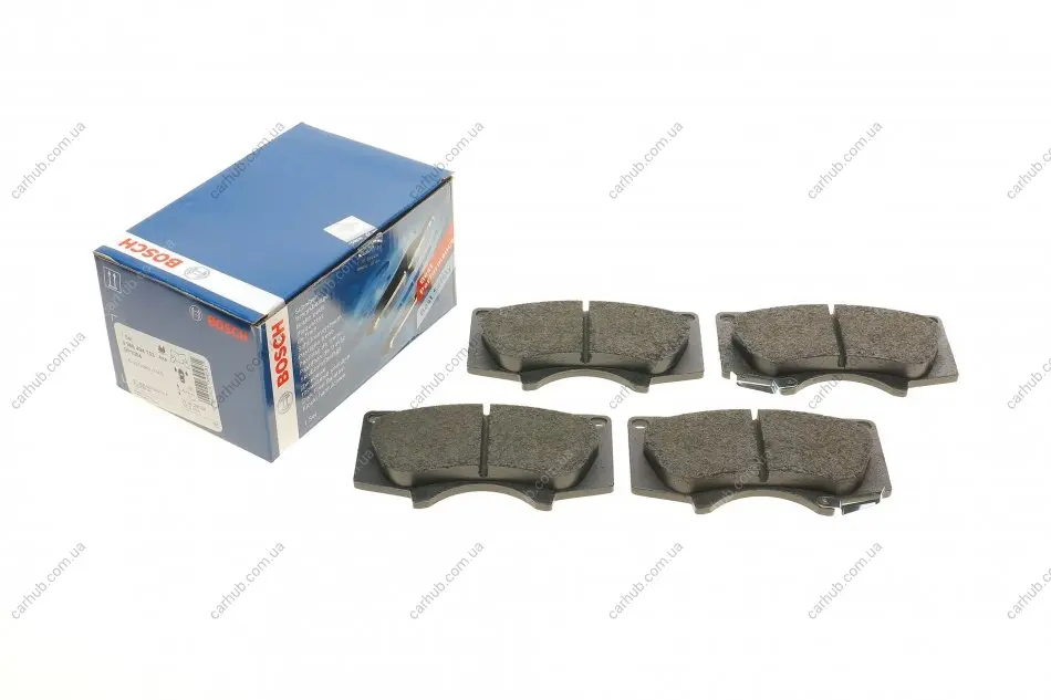 Комплект гальмівних колодок передн, LEXUS GX MITSUBISHI PAJERO IV TOYOTA 4 RUNNER IV, 4 RUNNER V, FJ CRUISER, FORTUNER, HILUX VII, HILUX VIII, LAND CRUISER, LAND CRUISER 90 2.4D-4.7 03.96- BOSCH 0 986 494 153 (фото 1)