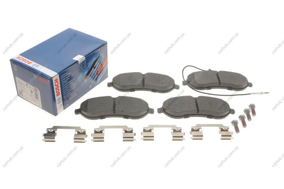 Комплект гальмівних колодок передн, CITROEN JUMPY II FIAT SCUDO PEUGEOT EXPERT, EXPERT TEPEE TOYOTA PROACE 1.6D/2.0/2.0D 11.06- BOSCH 0 986 494 163 (фото 1)
