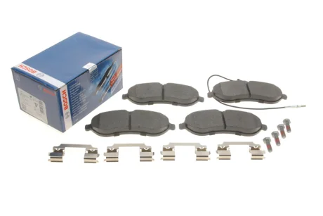 Комплект гальмівних колодок передн, CITROEN JUMPY II FIAT SCUDO PEUGEOT EXPERT, EXPERT TEPEE TOYOTA PROACE 1.6D/2.0/2.0D 11.06- BOSCH 0 986 494 163