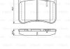 Колодки гальмівні (ппередні) MB C-class (W203) 00-11/CLC-class (CL203/C209) 02-11 0 986 494 166 BOSCH 0986494166 (фото 8)