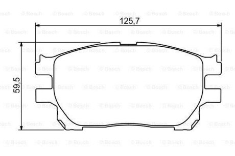 Колодки гальмівні (передні) Toyota Previa II 2.0 D-4D 01-06 0 986 494 212 BOSCH 0986494212