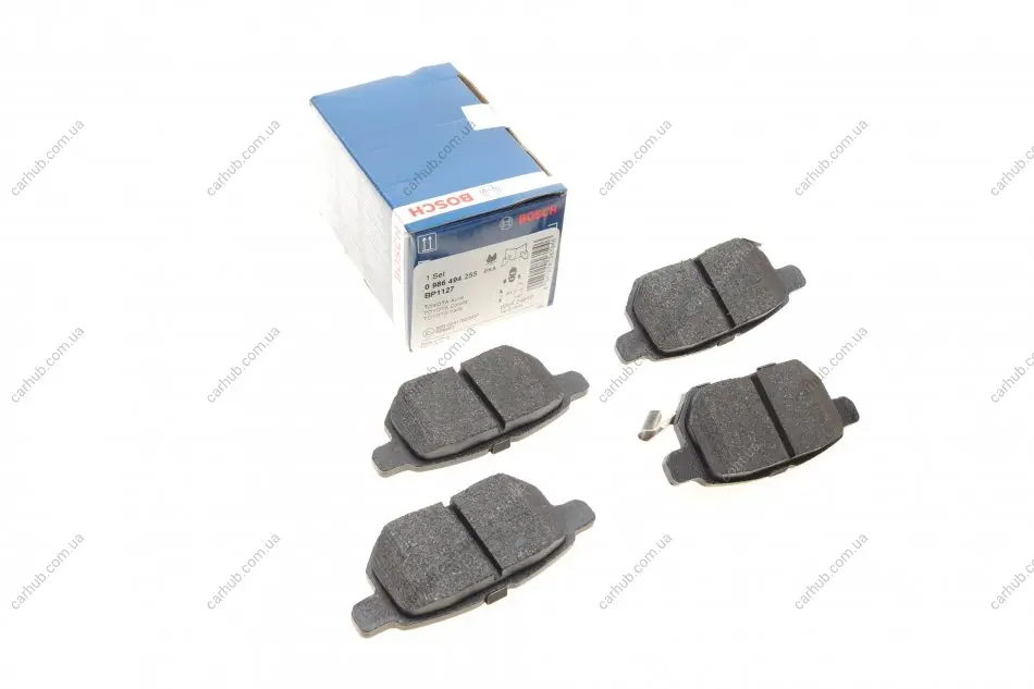 Колодки гальмівні (задні) Toyota Corolla/Auris 06-14/IQ/Urban Cruiser 09-15/Prius 12-/Yaris 05- BOSCH 0 986 494 255 (фото 1)