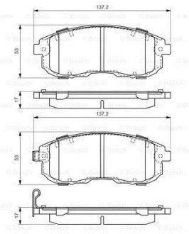 Тормозные колодки, дисковые BOSCH 0986494337