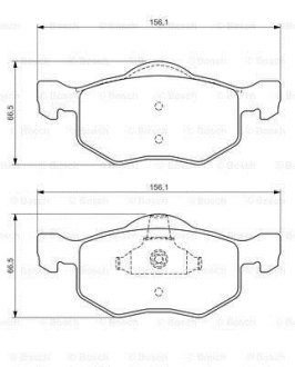 Колодки гальмівні (передні) Ford Maverick 2.0/3.0 01- 0 986 494 361 BOSCH 0986494361