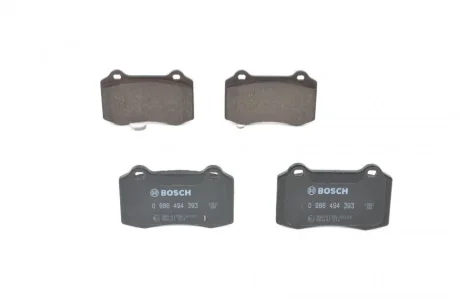 Колодки гальмівні (передні/задні) Volvo S60/V70 II 02-10/Jaguar S-Type R 4.2 V8 02-07 BOSCH 0 986 494 393