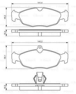 Колодки гальмівні (передні) Daewoo Lanos 97- 0 986 494 413 BOSCH 0986494413