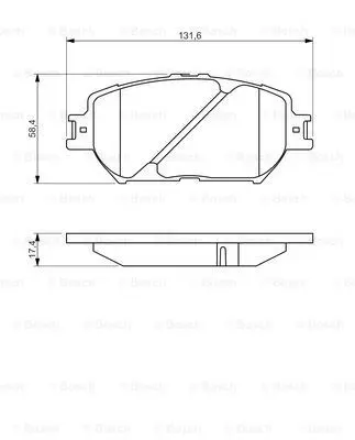 Колодки гальмівні (передні) Lexus GS 05-11/IS III 13- BOSCH 0 986 494 418 (фото 1)
