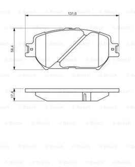 Комплект гальмівних колодок з 4 шт. дисків BOSCH 0986494418 (фото 1)