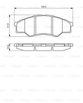 Колодки гальмівні (передні) Toyota Hilux 2.5D 05-15 0 986 494 425 BOSCH 0986494425
