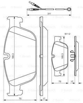 Тормозные колодки, дисковые BOSCH 0 986 494 526