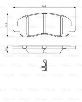 Колодки гальмівні (передні) Jeep Compass/Patriot 06- 0 986 494 575 BOSCH 0986494575