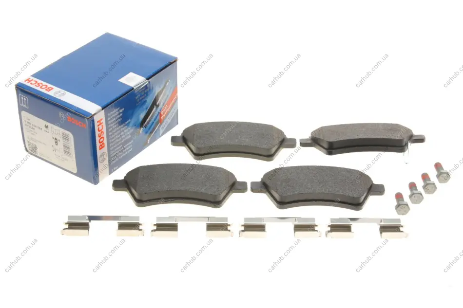 Комплект гальмівних колодок передн, FIAT SEDICI SUZUKI SX4 1.5-2.0D 06.06- BOSCH 0 986 494 584 (фото 1)