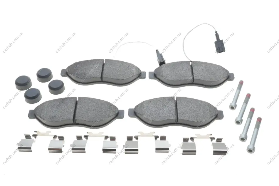 Колодки гальмівні (передні) Citroen Jumper/Fiat Ducato/Peugeot Boxer 06- (Brembo) (з датчиком) BOSCH 0 986 494 591 (фото 1)