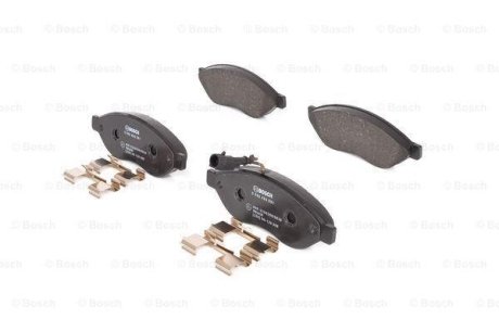 Колодки гальмівні (передні) Citroen Jumper/Fiat Ducato/Peugeot Boxer 06- (Brembo) (з датчиком) 0 986 494 591 BOSCH 0986494591