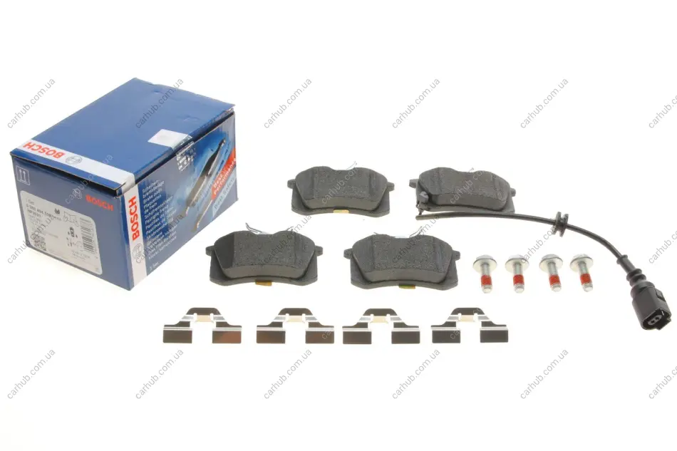 Колодки гальмівні (задні) VW Polo 01-/Skoda Fabia 99-08/Seat Cordoba/Ibiza 02-09 (з датчиком) BOSCH 0 986 494 598 (фото 1)