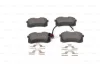 Комплект гальмівних колодок задн, FORD GALAXY I, GALAXY MK I RENAULT TWINGO II SEAT ALHAMBRA VW SHARAN 1.2-2.8 03.95-08.13 BOSCH 0 986 494 599 (фото 6)