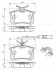 Комплект гальмівних колодок задн, FORD GALAXY I, GALAXY MK I RENAULT TWINGO II SEAT ALHAMBRA VW SHARAN 1.2-2.8 03.95-08.13 BOSCH 0 986 494 599 (фото 8)