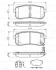 Комплект гальмівних колодок задн, HYUNDAI H-1 CARGO, H-1 TRAVEL, IX55 KIA CARNIVAL II, CARNIVAL III, SORENTO III MAZDA CX-30 2.0D-3.8 10.01- BOSCH 0986494608 (фото 8)