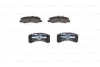 Комплект гальмівних колодок передн, DAIHATSU CUORE VI, CUORE VII, SIRION, TREVIS MITSUBISHI MIRAGE / SPACE STAR VI, MIRAGE VI SUZUKI IGNIS II 0.7-1.5 03.03- BOSCH 0986494610 (фото 4)