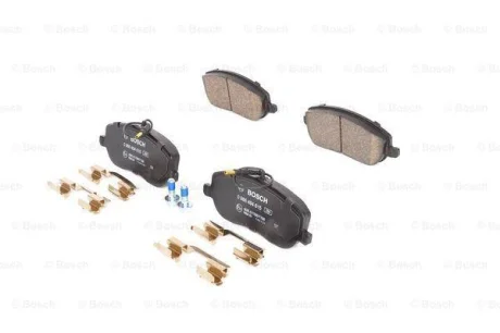 Комплект гальмівних колодок задн/передн, FIAT SCUDO, ULYSSE PEUGEOT 807, EXPERT 1.6-2.2D 02.96- BOSCH 0 986 494 615