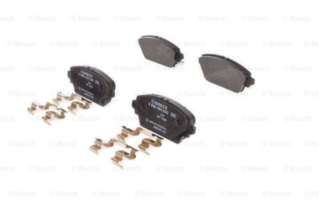 Фото комплект гальмівних колодок BOSCH 0986494633 Комплект гальмівних колодок BOSCH 0986494633