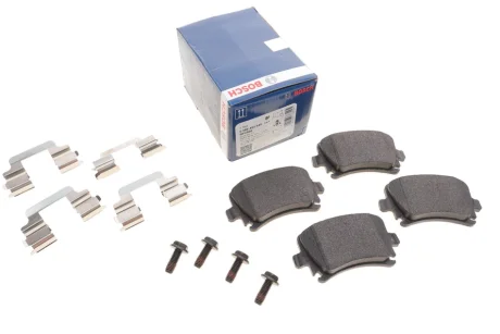 Комплект гальмівних колодок задн, AUDI A3, A6 C6, TT SEAT LEON, LEON SC, LEON ST SKODA OCTAVIA III, SUPERB II VW CC B7, EOS, GOLF V, GOLF VI, PASSAT ALLTRACK B7, PASSAT B6 1.0-4.2 07.03-10.20 BOSCH 0 986 494 649