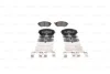 Комплект гальмівних колодок передн, SUBARU FORESTER, IMPREZA, LEGACY IV, LEGACY V, OUTBACK 1.5-3.0 12.00- BOSCH 0 986 494 653 (фото 2)