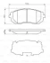 Комплект гальмівних колодок передн, SUBARU FORESTER, IMPREZA, LEGACY IV, LEGACY V, OUTBACK 1.5-3.0 12.00- BOSCH 0 986 494 653 (фото 8)