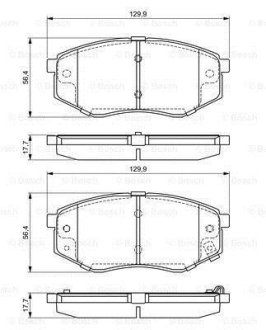 Колодки гальмівні (передні) Hyundai ix20/Kia Soul II 10- 0 986 494 692 BOSCH 0986494692