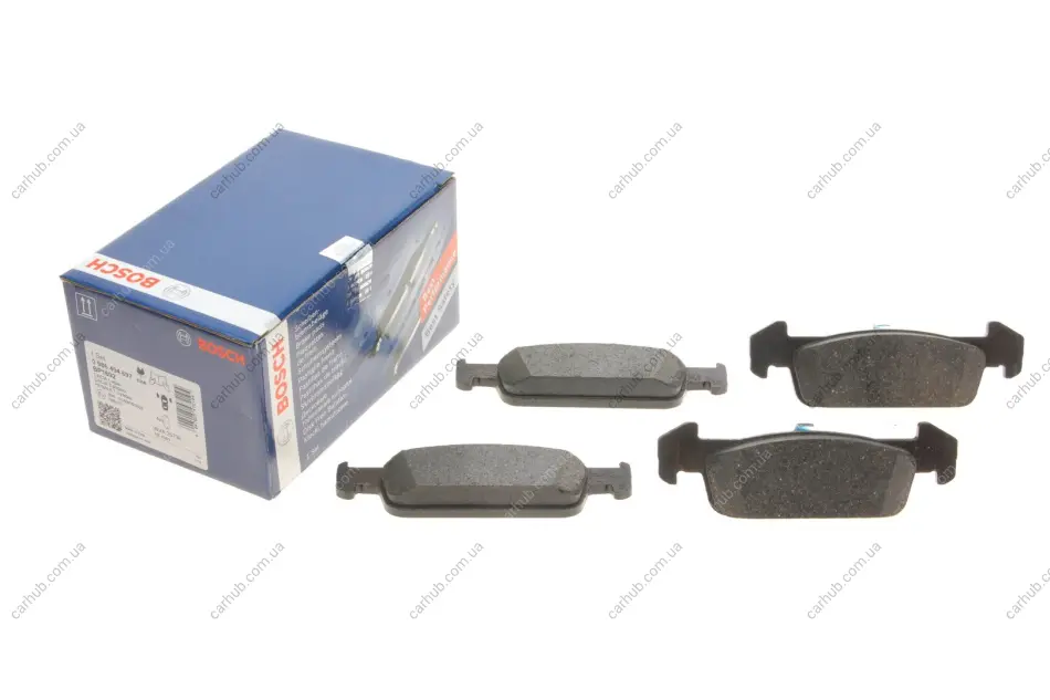 Колодки гальмівні (передні) Dacia Logan II/Sandero II 12-/Renault Logan 11-/Sandero 13/Clio IV 18- BOSCH 0 986 494 697 (фото 1)