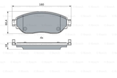 ДИСКОВЫЕ КОЛОДКИ ПЕРЕДНI BOSCH 0 986 494 741