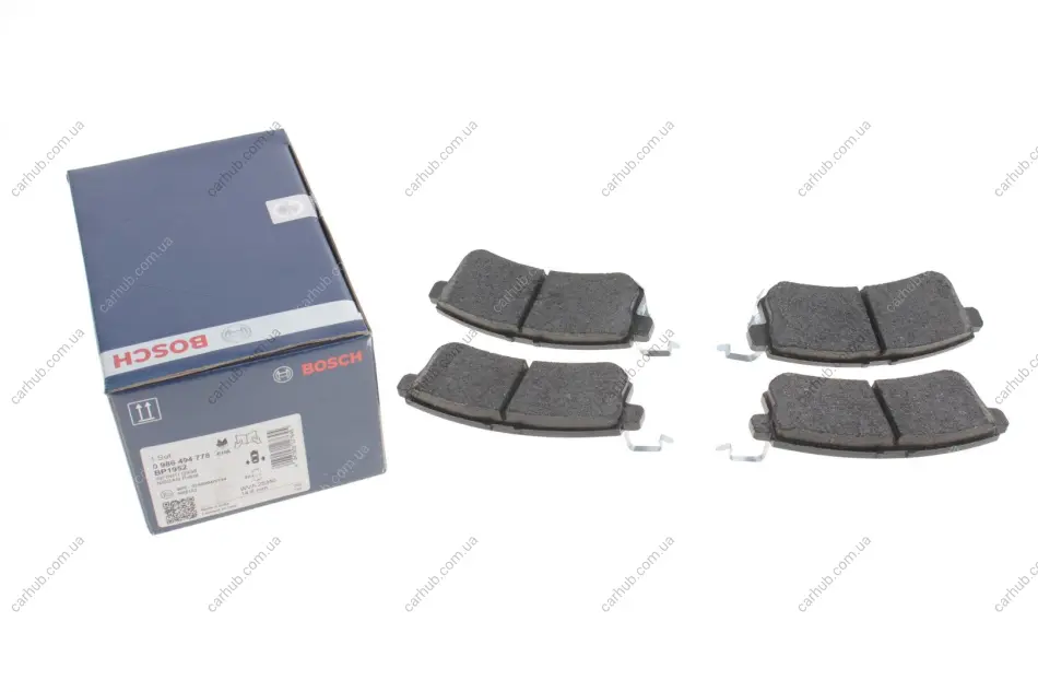 Комплект гальмівних колодок задн, INFINITI QX4, QX56, QX80 NISSAN PATROL VI 3.3/5.6 01.97- BOSCH 0 986 494 778 (фото 1)