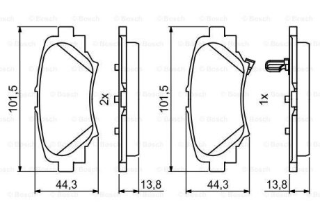 Тормозные колодки (задние) Mazda 3 13- BOSCH 0 986 494 803