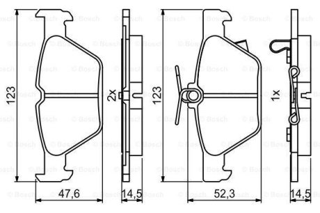 ДИСКОВЫЕ КОЛОДКИ ЗАДНI BOSCH 0 986 494 836 (фото 1)