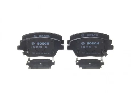 Комплект гальмівних колодок передн, KIA OPTIMA 1.7D-2.4 06.10-12.15 BOSCH 0 986 494 984