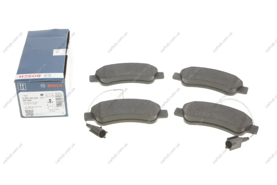 Колодки гальмівні (задні) Citroen Jumper/Fiat Ducato/Peugeot Boxer 06- (+датчики) BOSCH 0 986 494 994 (фото 1)