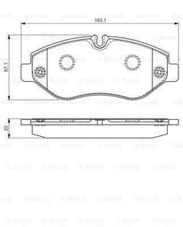 Тормозные колодки (передние) Iveco Daily IV/V 06- BOSCH 0 986 495 113