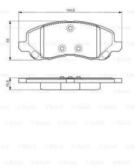 Колодки гальмівні (передні) Jeep Compass/ Patriot 06- (Akebono) 0 986 495 170 BOSCH 0986495170